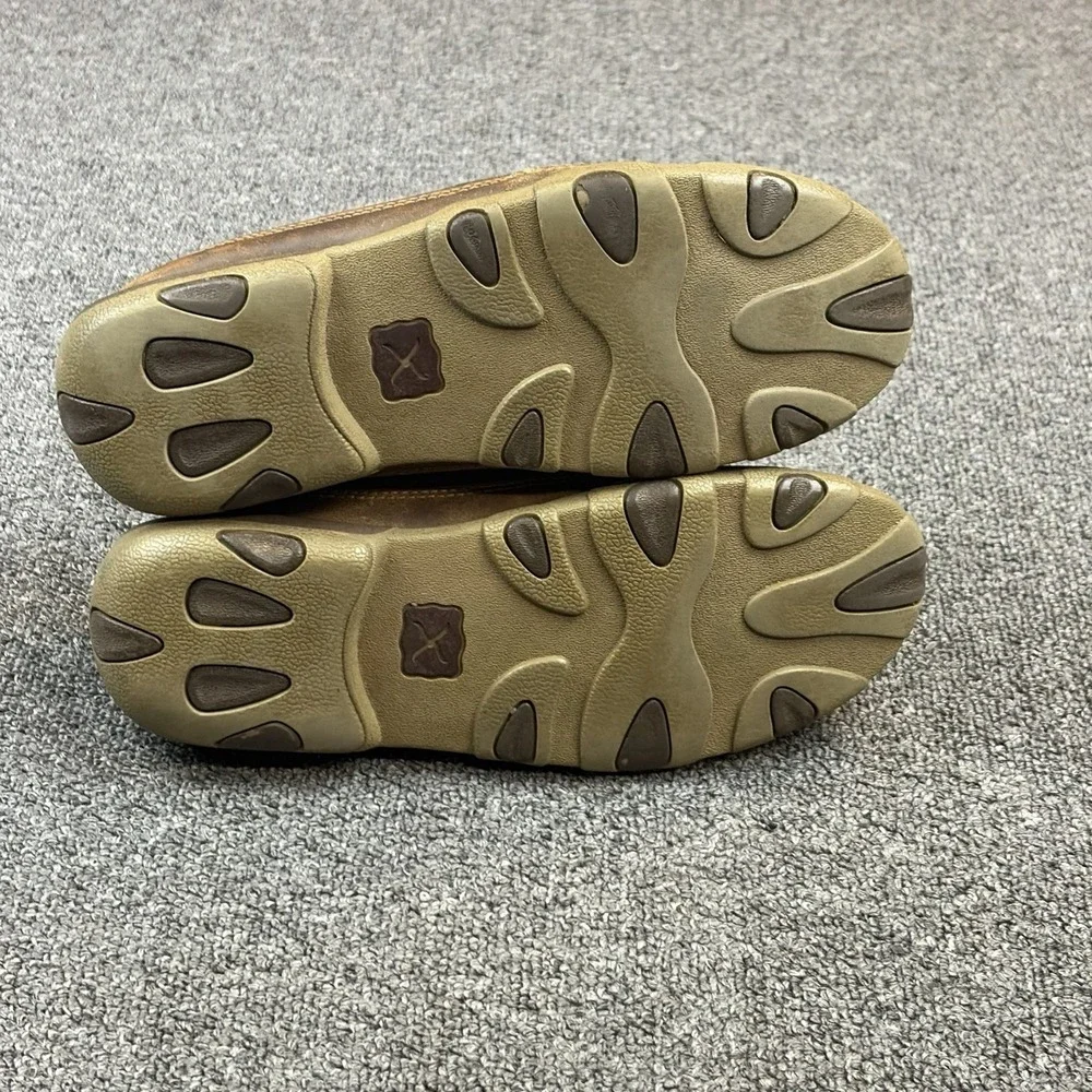 Twisted X Driving Moc Slip On Loafers‎ Brown Distressed Leather Shoes Mens 7.5 M